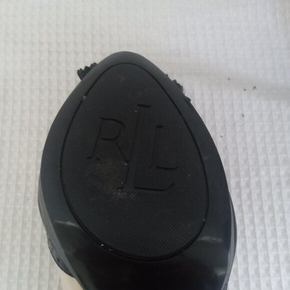 Ralph Lauren Leather Navy and White Spectator Style Pumps Never Worn Size 9 - Picture 5 of 7
